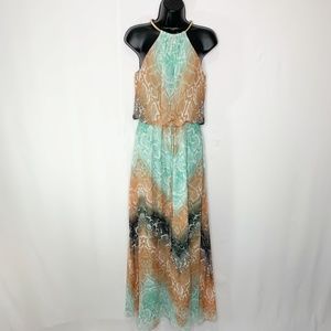 Vince Camuto Reptile Print Maxi Dress Metal Neck. Runs big, imo will fit an 8/10